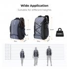 Camera Backpack 30L Large Capacity Camera Bags with Windproof Umbrella for Photographers with Raincover Laptop Compartment Compatible for Canon/Nikon/Sony/DJI Mavic Drone Travel 30L Nature Wander 08 (Grey)