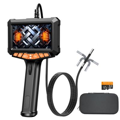 Borescope Inspection Camera with Light, 2-Way Articulation, 5in IPS Display, 32G Card Included, 1.5m/5ft Semi-Rigid Cable, Kentfaith