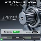 3,9mm 4-Way Articulating Borescope med Lys, 5 i IPS-skjermen, 8X Zoom, 32G TF-kort, forsiktig sak, for automotiv & flymaskin, 1 m kabel, #
