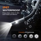 4mm Industrial Borescope with 4 Way Articulation, HDMI Output, Dual Lenses, 7-inch Screen, 10000mAh Battery, IP67 Waterproof, for Aerospace, Automotive, Kentfaith