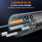 4mm Industrial Borescope with 4 Way Articulation, HDMI Output, Dual Lenses, 7-inch Screen, 10000mAh Battery, IP67 Waterproof, for Aerospace, Automotive, Kentfaith