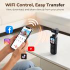 4K Vlogging Camera with Gimbal, 330° AI Auto Face Tracking, 180° Flip Lens, WiFi Transfer, Handheld Pocket Vlog Camera for YouTube & TikTok Content Creators, Kentfaith