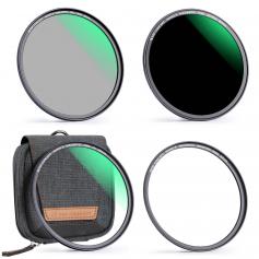 49mm MCUV+CPL+ND1000+Adapter Ring Magnetic 4 in 1 Lens Filter Kit Waterproof Scratch-Resistant Anti-Reflection with Filter Pouch
