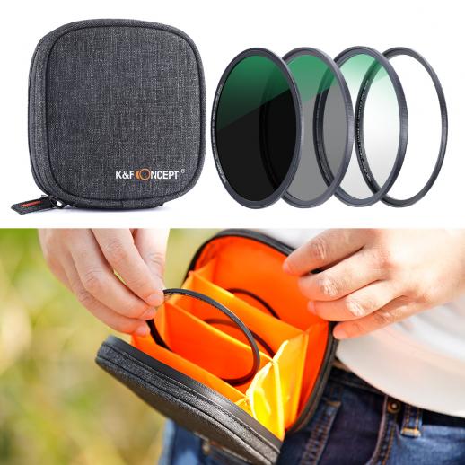 8 Slot Camera Lens Filter Pouch, Premium Material, Waterproof