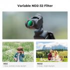 K&F Concept Magnetic Variable ND&CPL& Black Diffusion 1/4 Filter Set for DJI Osmo Pocket 3 Creator Combo Accessories - 4 Pack CPL Black Diffusion 1/4 ND2-32(1-5 Stop) ND32-512(5-9 Stop) Filters