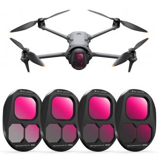 ドローンフィルター DJI Mavic 4 Pro NDフィルターキット 4個 (ND8+ND16+ND32+ND64) マルチコーティングHD光学ガラス/アルミニウムフレーム