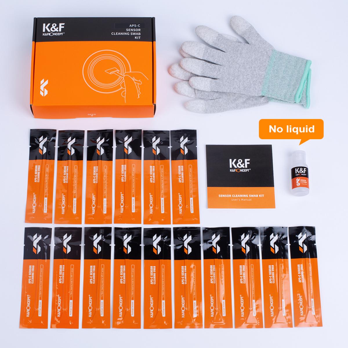 16mm APS-C Sensor Cleaning Swab + 20ml Sensor Cleaner + Gloves, 16pcs DSLR SLR Digital Camera CMOS and CCD Sensor Cleaning Swab Kits  (without liquid)