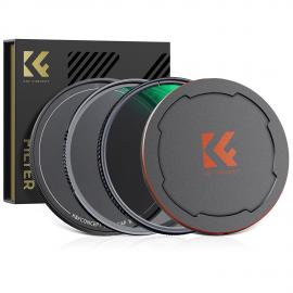 67mm Kit Filtri UV + Polarizzatore CPL + Tappo in Metallo Vetro Ottico HD con 28 Strati di Nano-Rivestimento -Serie Nano-Xcel