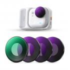 K&F Concept Go Ultra CPL NDフィルターキット、4個パック CPL ND8 ND16 ND32 ニュートラルデンシティ光低減偏光フィルター Insta360 GO Ultra対応 28 多層コーティング、アルミニウム合金フレーム