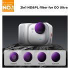 K&F CONCEPT ND PL Filter Kit Compatible with Insta360 Go Ultra, ND8/PL+ND16/PL+ND32/PL+ND64/PL 4 Pack Neutral Density Polarizing Filter, HD Optical Glass/Multi-Coated/Metal Frame