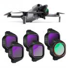 K&F CONCEPT ND & CPLフィルターセット（DJI Mini 5 Pro対応）、6個パック（CPL ND8 ND16 ND32 ND64 ND128 ニュートラルデンシティ偏光フィルター、ドローンレンズアクセサリー）、マルチコーティングHD光学ガラス