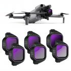 K&F CONCEPT NDフィルターセット（DJI Mini 5 Pro対応）、6個パック（ND4、ND8、ND16、ND32、ND64、ND1000ニュートラルデンシティフィルター）、ドローンレンズアクセサリー、マルチコーティングHD光学ガラス、プラスチックフレーム