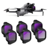 K&F CONCEPT NDフィルターセット（DJI Mini 5 Pro対応）、6個パック（ND4、ND8、ND16、ND32、ND64、ND1000ニュートラルデンシティフィルター）、ドローンレンズアクセサリー、マルチコーティングHD光学ガラス、プラスチックフレーム