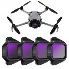 K&F CONCEPT NDフィルターセット（DJI Mini 5 Pro対応、4枚パック）ND8、ND16、ND32、ND64スナップオンマルチコーティングHD光学ガラスニュートラルデンシティドローンカメラレンズフィルターアクセサリー