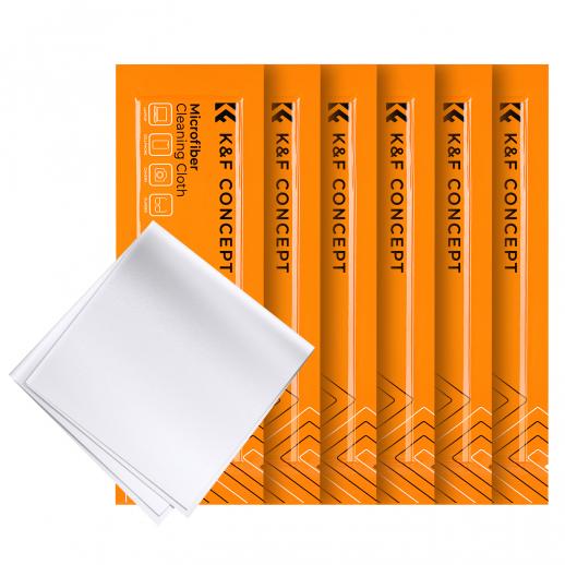 Cleaning cloth set needle a dust-free cleaning cloth dry cloth white 15*15cm color box 6 pieces