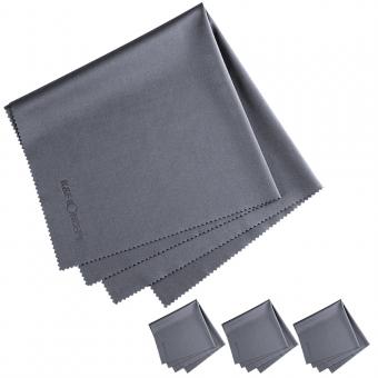 4pcs conjunto de pano de limpeza agulha um pano de limpeza sem poeira para eletrônicos, cinza escuro, 40,6 * 40,6 cm, embalagem de saco opp