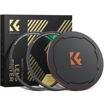 58mm Filtro Polarizzatore Magnetico CPL + Anello adattatore Magnetico + Copriobiettivo Magnetico, Vetro Ottico HD con 28 Strati di Nano-Rivestimento - Serie Nano-Xcel