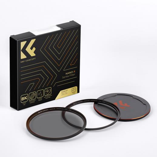 55mm Kit Filtro Polarizador CPL Magnético - Serie Nano-X - K&F Concept