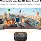 K&F Concept Magnetic Lens Kit Compatible with DJI Osmo Pocket 3 Creator Combo Accessories, Wide Angle 1.2X Anamorphic Lens, Expanded FOV of 112°,1.2X Squeeze Factor Blue Streak Effect Camera Lenses