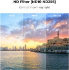 K&F Concept Magnetic ND & Black Diffusion 1/4 Filter Set Compatible with DJI Osmo Pocket 3 Creator Combo Accessories,ND16 ND64 ND256 Neutral Density Light Reduction Cinematic Black Mist Effect Filters