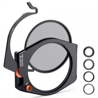 Square Filter Holder System X Pro Kit (Filter Holder + 95mm Circular Polarizer + 67/72/77/82mm Filter Adapter Rings) for Camera Lens