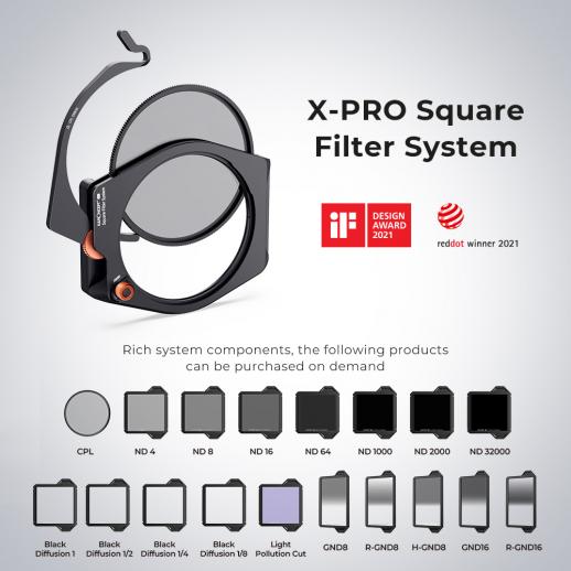 Square Filter Holder System X Pro Kit (Filter Holder + 95mm Circular  Polarizer + 67/72/77/82mm Filter Adapter Rings) for Camera Lens - KENTFAITH