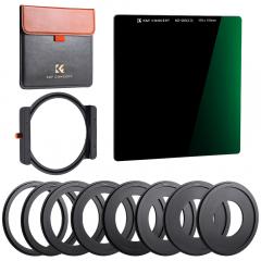 100x100mm Square Filter Kit ND1000 Square Filter + Metal Filter Holder + 8pcs Adapter Rings for DSLR (SN25T1)
