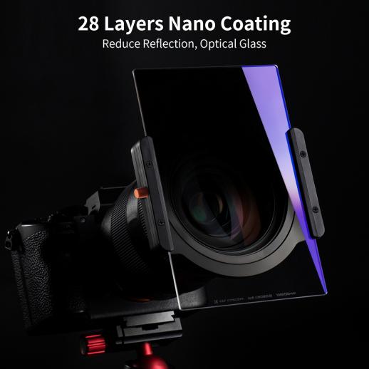 Square Filter Holder Lens Hood Black Ring Adapter 8Pcs/Set Square Filter kit Complete Set for ND2 ND4 ND8 ND16 for Cokin