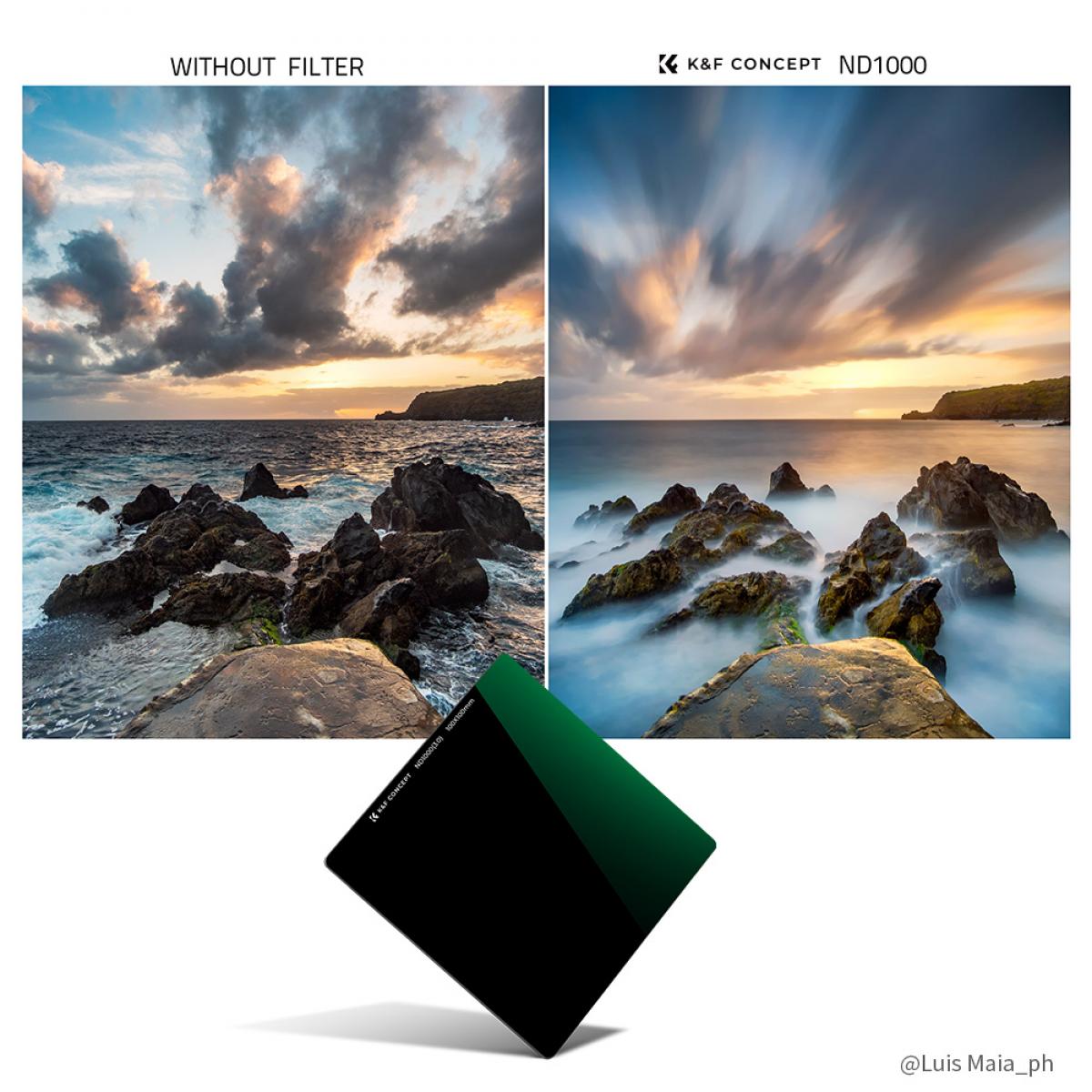K&F Concept Square Filter Kit ND1000 + GND8 + Metal Square Filter