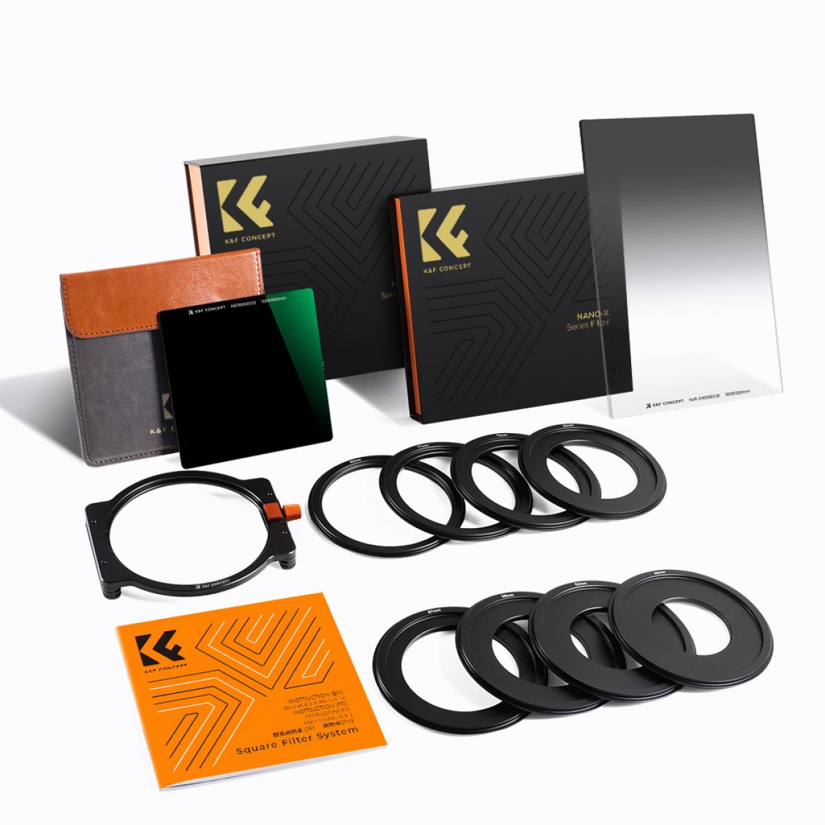 Nd Filter Holder Kit 100Mm Nd1000 150Mm Gnd8 K&F Concept KENTFAITH