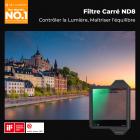 Filtre Carré ND8 100x100mm (3 f-stops) avec Cadre de Protection 36 Couches de Revêtement Compatible avec Porte-filtre X-Pro