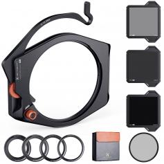X PRO Square Filters Holder System (Filter Holder + 95mm Circular Polarizer + Square ND1000 Filter + ND8 + ND64 + 4 Filter Adapter Rings) for Camera Lens