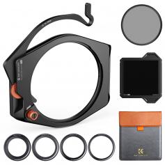 Square Filter Holder System Pro Kit (Filter Holder + 95mm Circular Polarizer + Square ND1000 Filter + 4 Filter Adapter Rings) for Camera Lens (Nano X Pro Series)