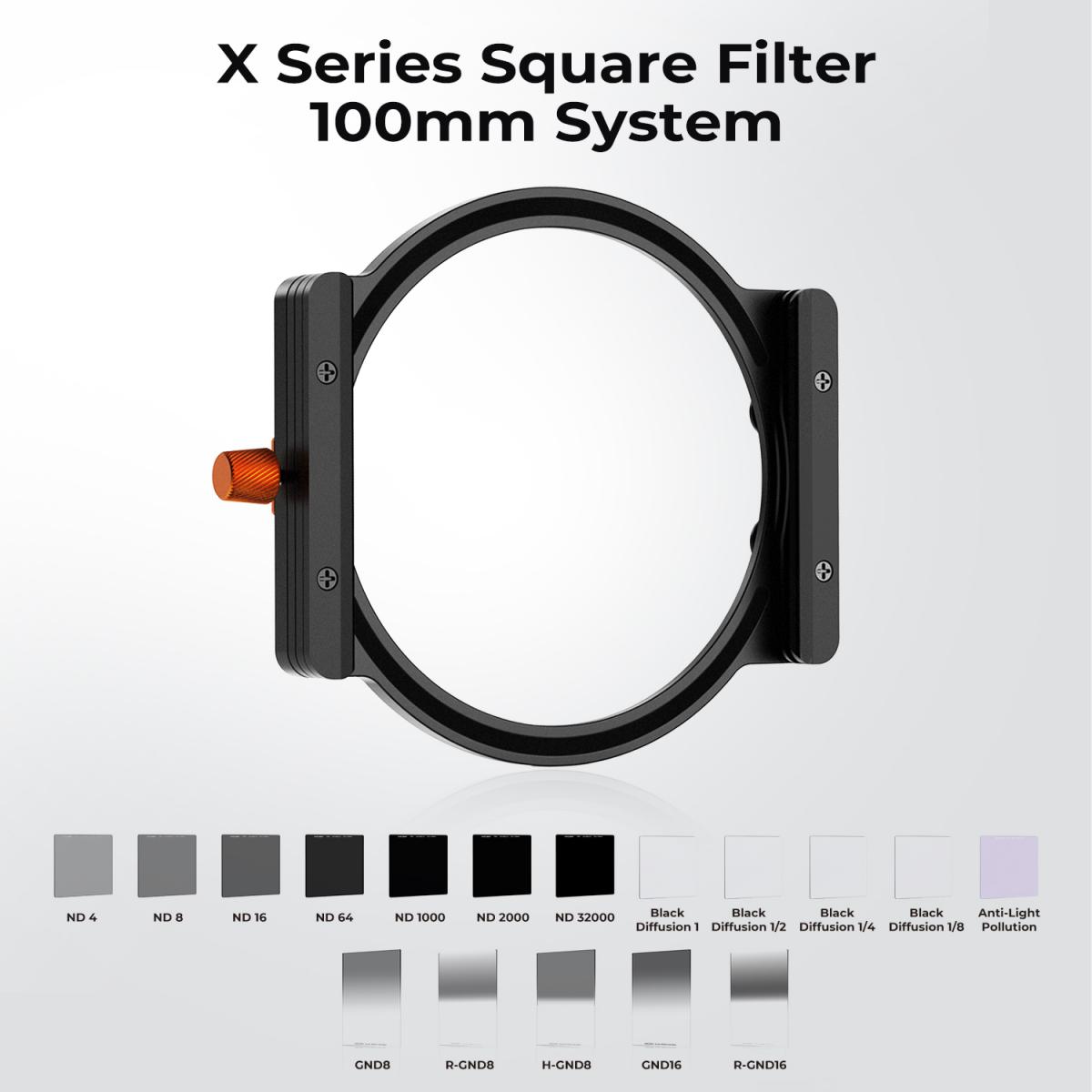 K&F Concept 100x100mm Square Black Diffusion 1/4 Filter Kit K&F Concept