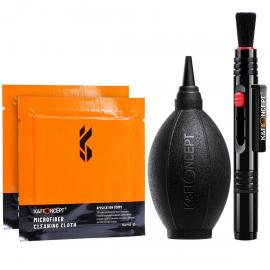 3in1 DSLR Camera Cleaning Kit (Lens Dust Blower Cleaner + Cleaning Pen + Macrofiber Cleaning Cloth)