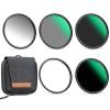 77mm Magnetic Lens Filter Kit GND8+ND8+ND64+ND1000+Magnetic Adapter Ring 5 in 1 Quick Swap System Nano X Series