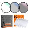 82mm MCUV+CPL+ND4 Lens Filter Kit with Lens Cleaning Cloth and Filter Bag Nano-Klear