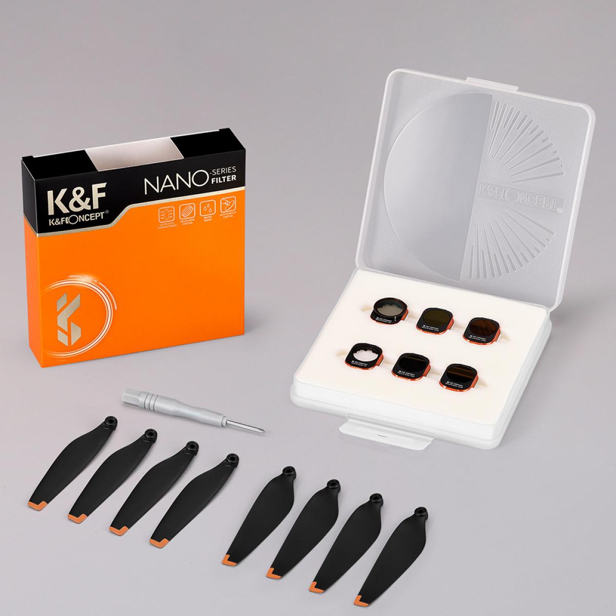 DJI ドローン フィルター Mini 3 Pro HD フィルター 6個セット (UV+CPL+ND8+ND16+ND32+ND64) 28層反射防止グリーンコーティング 防水 傷防止