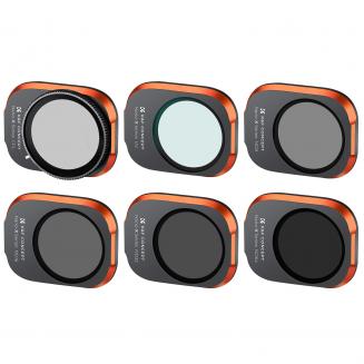 DJI Drone Filter Mini 3 Pro HD Filter 6pcs Set (UV + CPL + ND8 + ND16 + ND32 + ND64) com revestimento verde anti-reflexo de 28 camadas, impermeável e à prova de arranhões