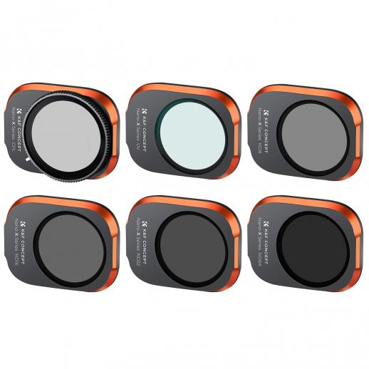 DJI Drone Filter Mini 3 Pro HD Filter 6pcs Set (UV+CPL+ND8+ND16+ND32+ND64) with 28 Layer Anti-reflection Green Coating, Waterproof and Scratchproof