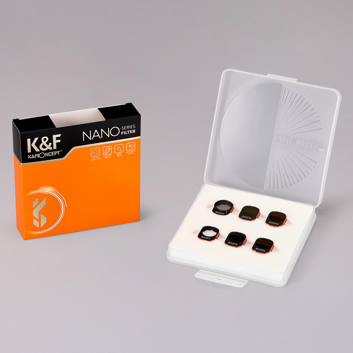 DJI ドローン フィルター Mini 3 Pro HD フィルター 6個セット (UV+CPL+ND8+ND16+ND32+ND64) 28層反射防止グリーンコーティング 防水 傷防止