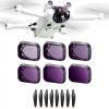 DJI Drone Mini3 Pro Filter Set ( ND4 + ND8 + ND16 + ND32 + ND64 + ND1000 ) with Single-sided Anti-reflection Green Film and a Set of Paddles for Mini3