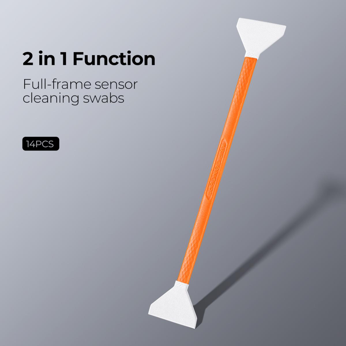 14Pcs Double-Headed Cleaning Stick Set, CMOS Full Frame Cleaning Stick 24mm Cleaning Cloth Sticks Set