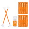 10Pcs Double-Headed Cleaning Stick + 20ML Cleaning Solution, CMOS Full Frame 24mm Cleaning Cloth Sticks Set
