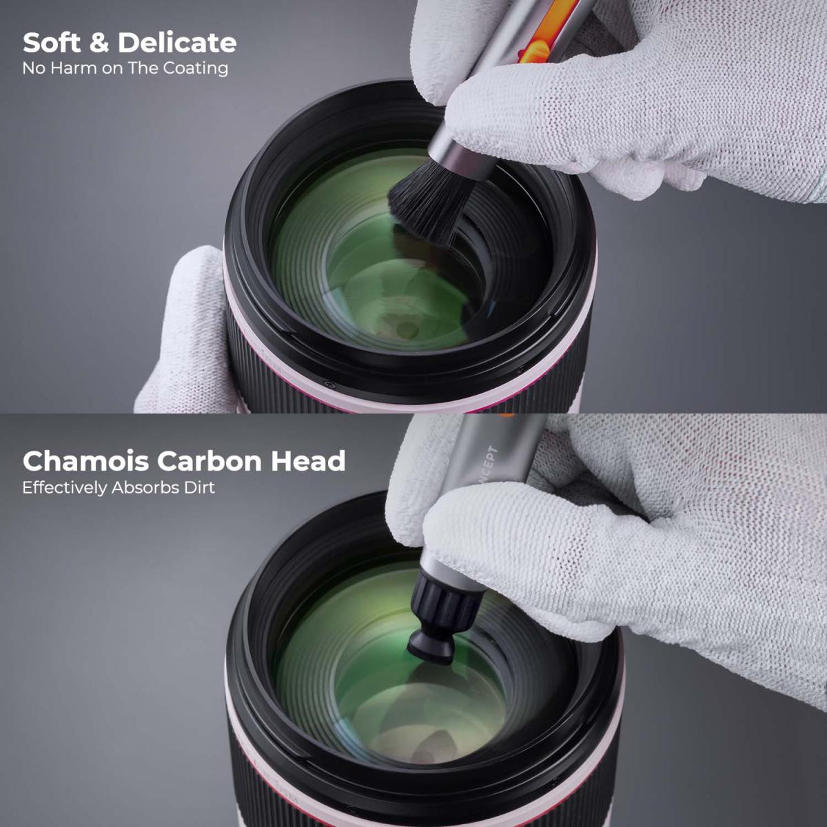 Juego de bolígrafos de limpieza reemplazables (bolígrafo de limpieza + 6 bastoncillos de limpieza APS-C + 3 esponjas flocadas + 3 rechazadores)