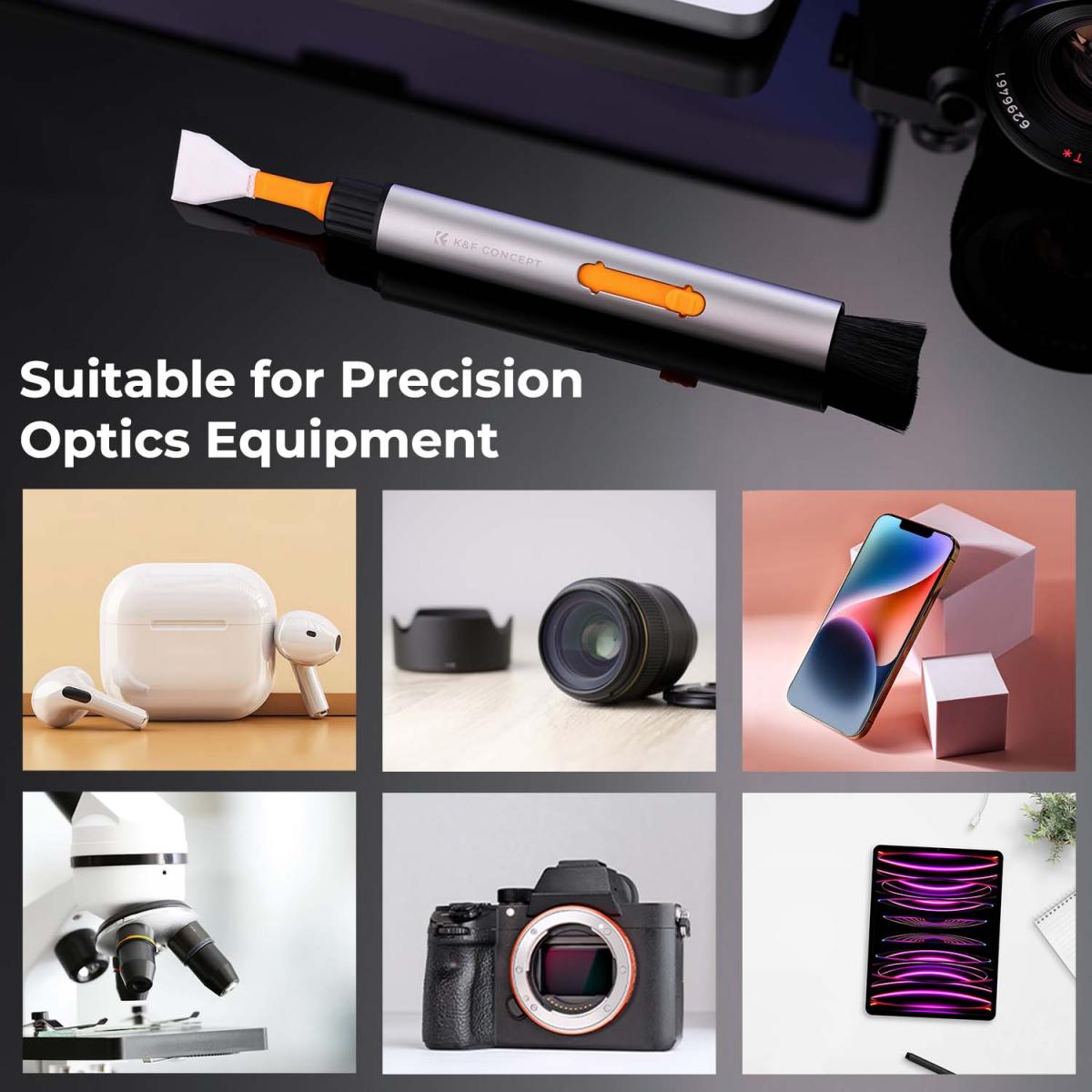 Juego de bolígrafos de limpieza reemplazables (bolígrafo de limpieza + 6 bastoncillos de limpieza APS-C + 3 esponjas flocadas + 3 rechazadores)