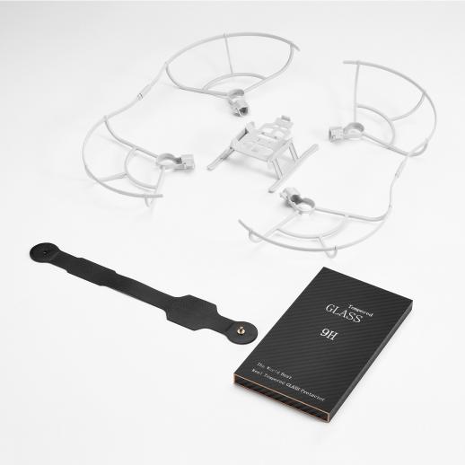 Film de protection DJI Mini 3 PRO pour télécommande avec écran (pack de 2  pièces) + train d'atterrissage surélevé + anneau anti-collision d'hélice +  faisceau d'hélice, ensemble 4 en 1 - K&F Concept