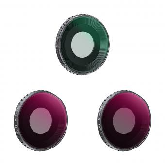 DJI Osmo Action 3 Filter Kit 3pcs HD (CPL+ND8+ND16) with Single-sided Anti-reflection Green Film