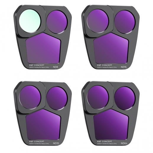 DJI Mavic 4 Pro Set Filtri ND8 ND16 ND32 ND64 Per Riprese Aeree Cinematiche