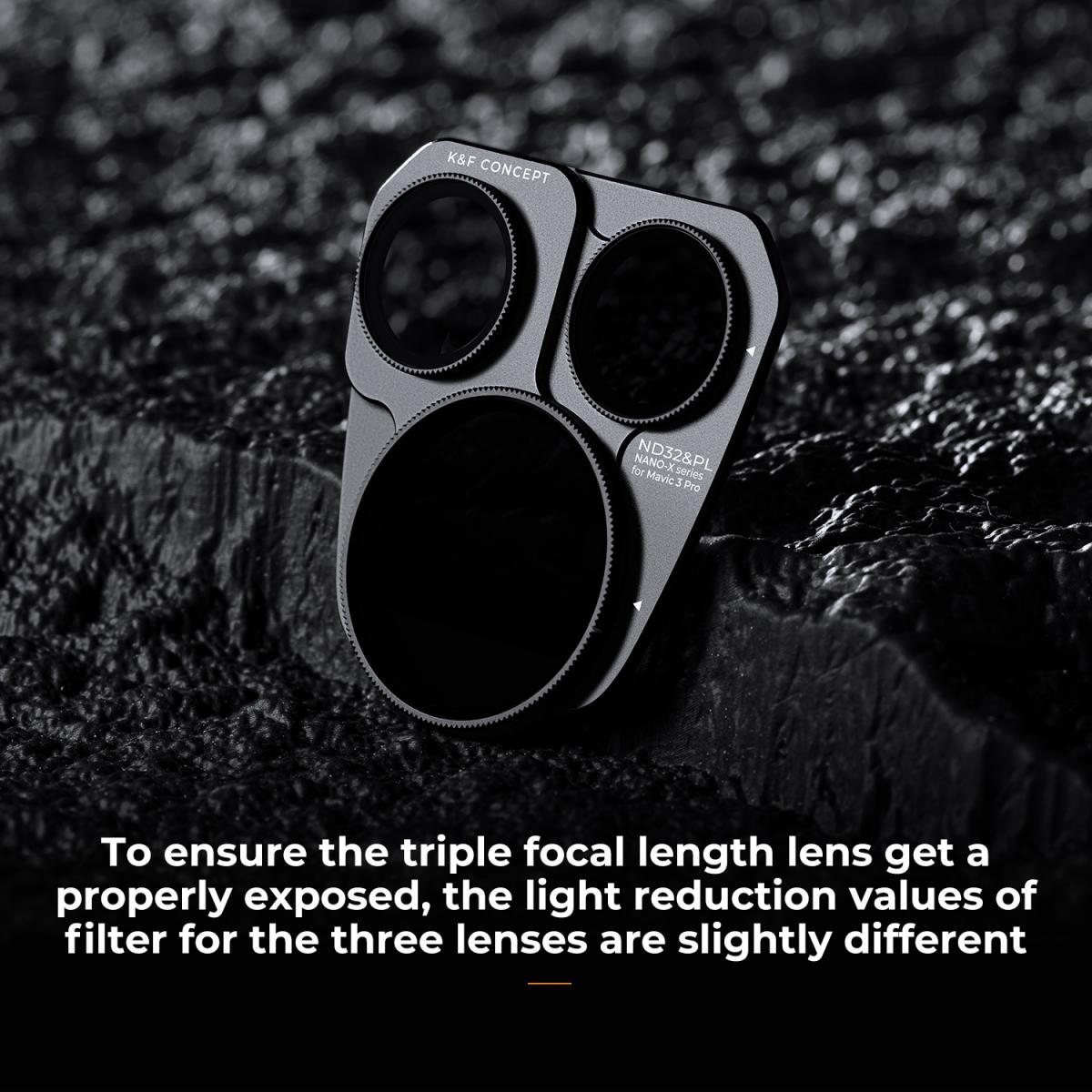 Filtro Drone DJI Mavic 3 Pro Filtro ND&PL 2 em 1 Kit 4pcs (ND8&PL+ND16&PL+ND32&PL+ND64&PL) Vidro óptico HD multirrevestido com revestimento verde antirreflexo